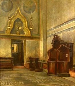 Interior Of Venetian Church by Alexander Jakesch