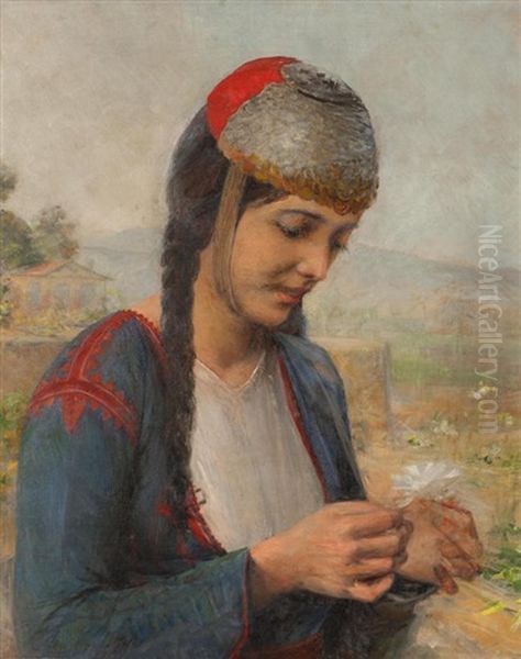 Girl With Daisy - view 1