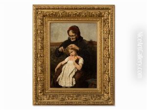 Grandmother And Grandchild by Georgios Jakobides