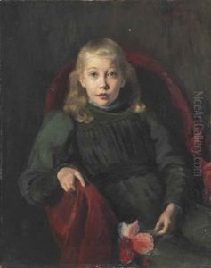 Portrait Of A Girl by Georgios Jakobides