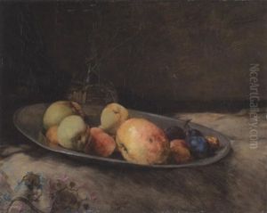 Fruchtestilleben In Einer Zinnschale by Georgios Jakobides