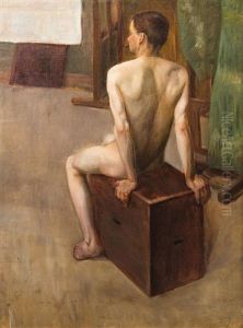 Male Nude In Studio by Frantisek Jakub