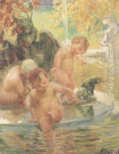 Putti In A Fountain Putti In A Fountain