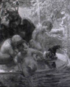Wasserspiele (drei Knaben Beim Bad Im Park) by Frantisek Jakub