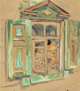 Girls At The Window by Maria Vasilevna Jakunchikova