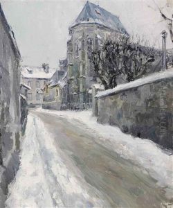 A Snowy Street In Meudon by Maria Vasilevna Jakunchikova