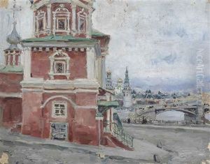 A Church In Moscow by Maria Vasilevna Jakunchikova