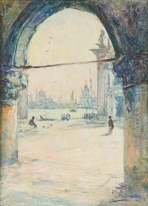 Venise Vue De La Place Saint Marc by Armand Gustave Gerard Jamar