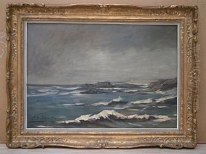 Zeegezicht by Armand Gustave Gerard Jamar