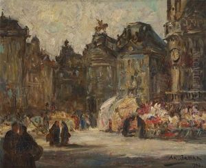 Marche Aux Fleurs A La Grand Place De Bruxelles