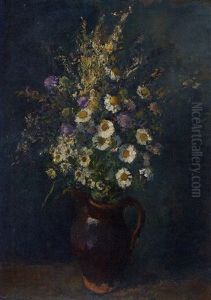 Summer Flowers In An Earthenware Jug