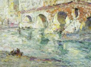 Ponte Della Pietra, Verone by Armand Gustave Gerard Jamar