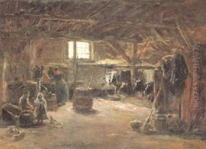 Im Stall by Armand Gustave Gerard Jamar