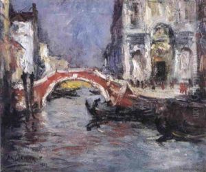 Rode Brug Aan De Scuola Grande Di San Marco Te Venitie by Armand Gustave Gerard Jamar