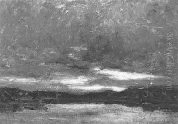 Dammerung Uber Einer Fluslandschaft - view 1