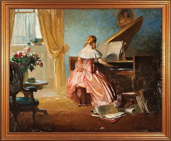 Practicing The Piano - view 1
