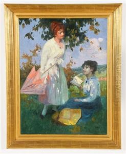 The Picnic by Lajos (Louis) Jambor