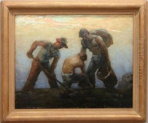 Workers In The Field by Lajos (Louis) Jambor