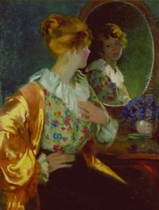 Woman Before A Mirror by Lajos (Louis) Jambor