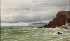 Sailing Boats Off The Coast by David James