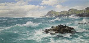Waves Off The Cornish Coast by David James