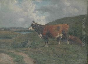 Cow In A Pasture by Carl Frederick Bartsch