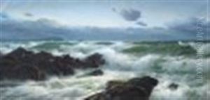 Fistral Bay Cornwall, Evening; 1896 by David James