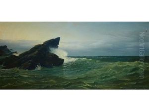 A Pair Of Pictures: Evening On The North Coast Of Cornwall by David James