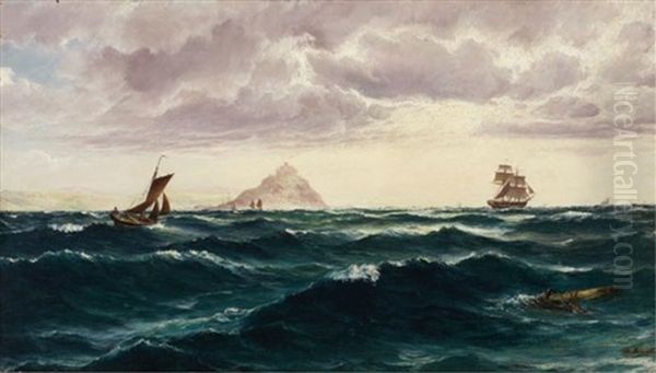 Sailing Vessels Off Shore - view 1
