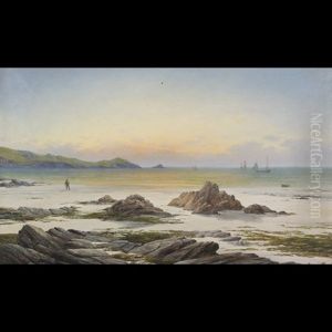Figure On The Coast (murray Bay?) by David James