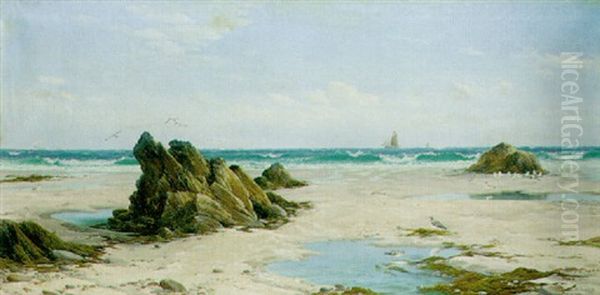 A Summer Morning, Bude Sands, Cornwall - view 1