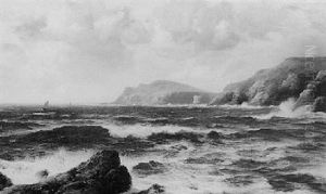 Breakers On A Rocky Coastline by David James