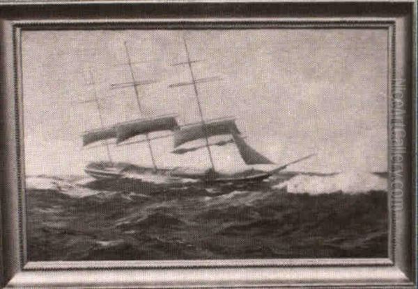Ship In Rough Seas - view 1