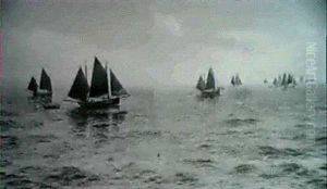Fishing Boats Off The Coast by David James