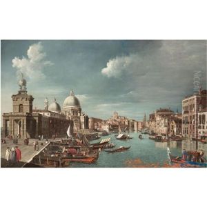 The Entrance To The Grand Canal, Venice, With Punta Della Dogana And Santa Maria Della Salute by William James
