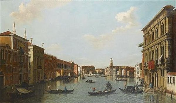 The Grand Canal, Venice, Looking North West From The Palazzo Vendramin-calergi Towards San Geremia - view 1