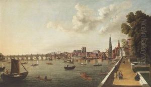 The Thames At Westminster With Old Westminster Bridge And The Shot Tower From The Terrace Of Somerset House, London