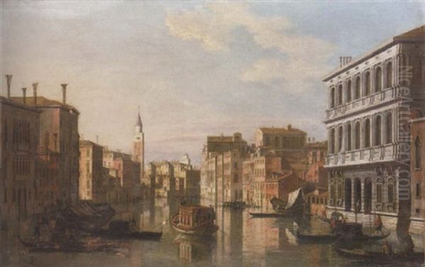 The Grand Canal Looking South With Santa Maria Della Carita And Palazzo Corner Della Ca'grande, Venice - view 1