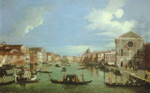 A View Of The Grand Canal, Venice, Looking North-east From Santa Croce To San Geremia by William James