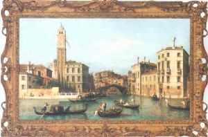 View Of Venice With The Canneregio From The Riva De Biaggio, With The Chiesa Di San Geramia On The Left