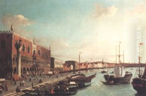 A View At The Entrance Of The Grand Canal, Venice, With The Doges Palace
