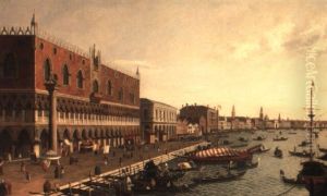 Venice: The Doge's Palace And The Riva Degli Schiavone From The Bacino by William James