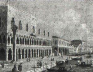 View Of The Doge's Palace And The Riva Degli Shiavoni, Venice by William James