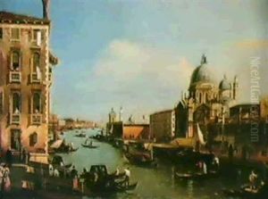 Le Grand Canal Avec L'eglise De La                          Salute