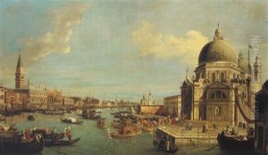 The Entrance To The Grand Canal, Venice, Showing The Visit Of The Doge To Santa Maria Della Salute by William James