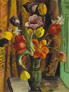 Tulips In A Vase by Joan Jameson
