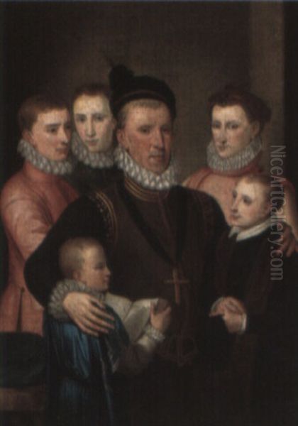 Portrait Of George, 6th Lord Seton With His Children - view 1