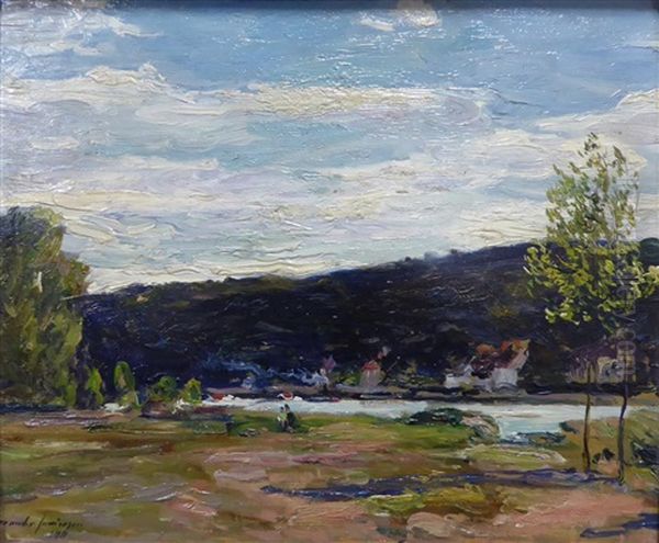 On The Seine, Fontainebleau - view 1