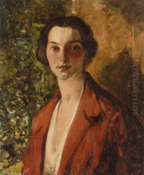 Portrait Of Biddy, The Artist's Wife by Alexander Jamieson