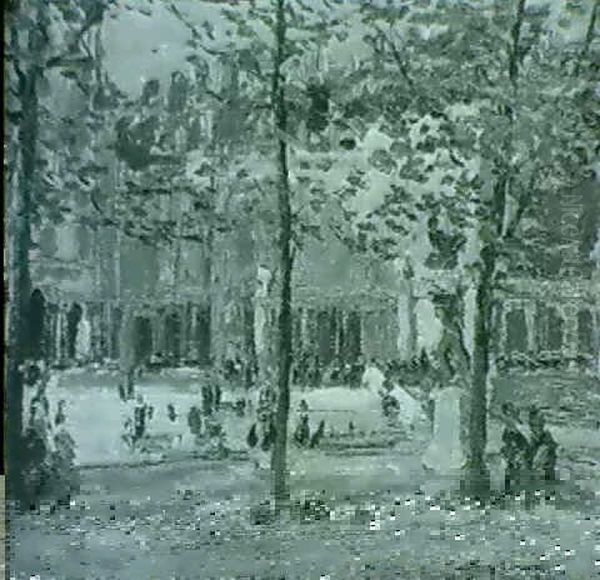 A Corner Of The Tuilleries Gardens And The Rue De Rivole, Paris - view 1